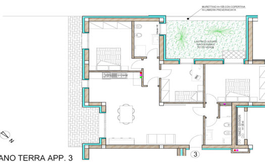 Crespellano app.to 3 camere con giardino