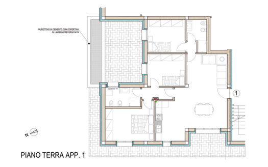 Crespellano app.to 3 camere con giardino
