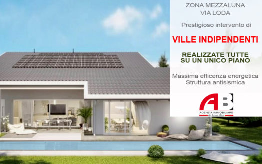 Ville indipendenti tutte al piano terra.